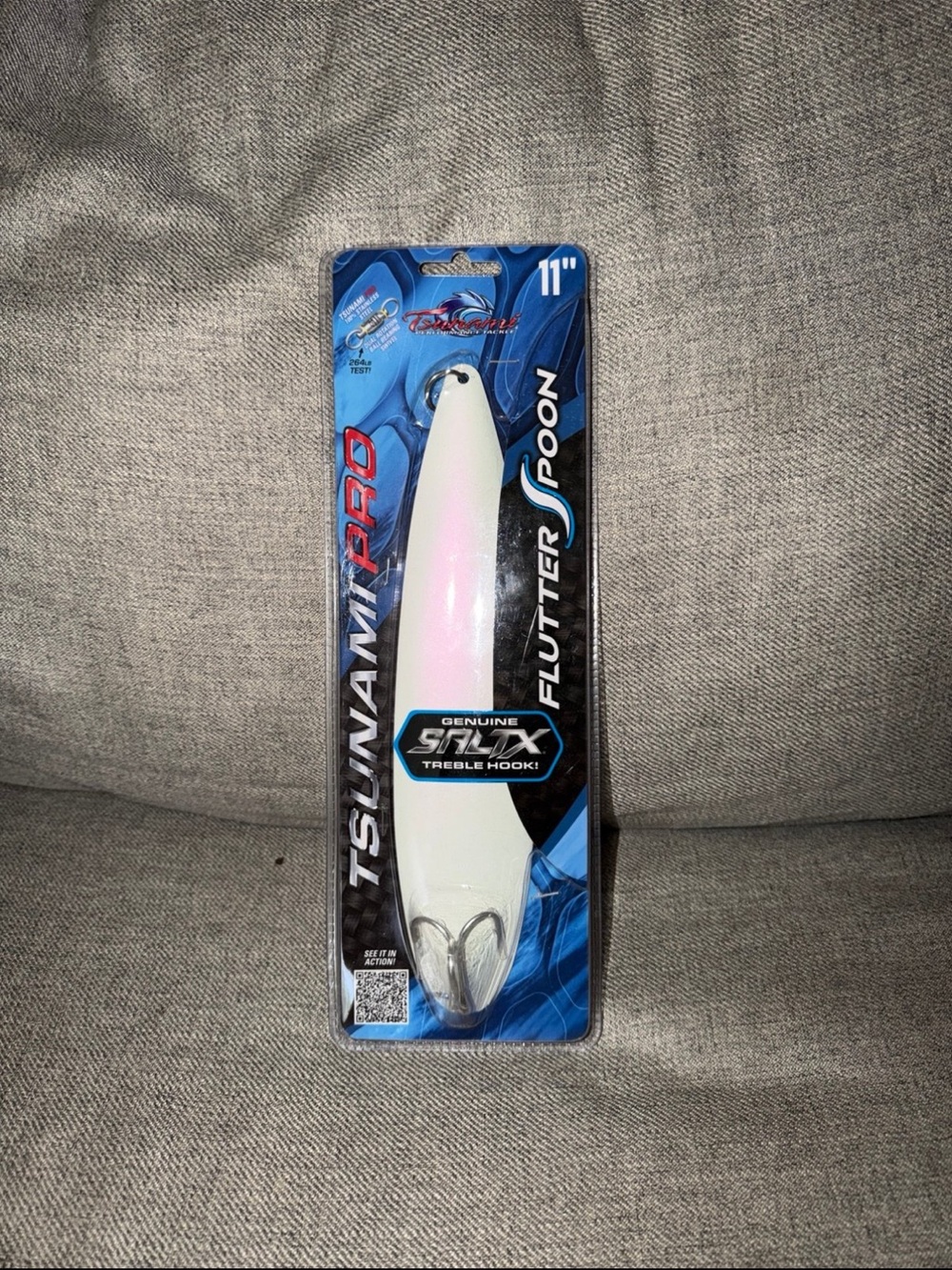 Tsunami Pro Flutter Spoon Fishing Lure - White/Pearl